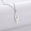 Colliers pendentifs poisson de Jésus Jeshayuan pour femmes hommes Collier IXOYE Charme poisson Ichthys Christ Jésus Fils de Dieu Sauveur Collier