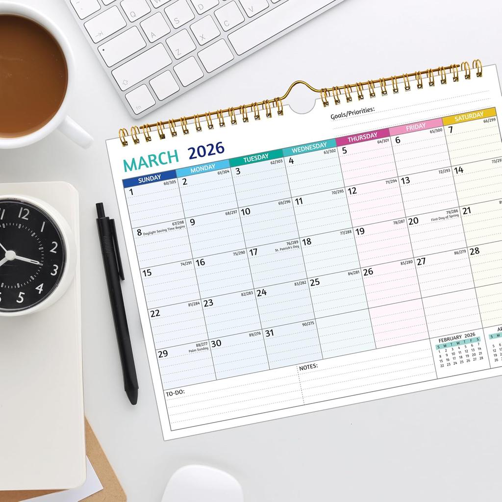Wall Calendar 2026-2027 – 2 Year Calendar 2026-2027, 11 X 8.5 In, Jan 2026 - Dec 2027, 2026 Calendar 24 Months, Small Monthly Calendar 2026, with