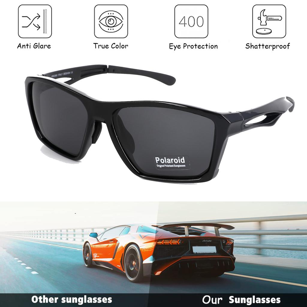 Men's Polarized Sunglasses Sports Sunglasses for Men Women UV400 Cool Glasses for Traveling Hiking Surfing Fishing And Driving