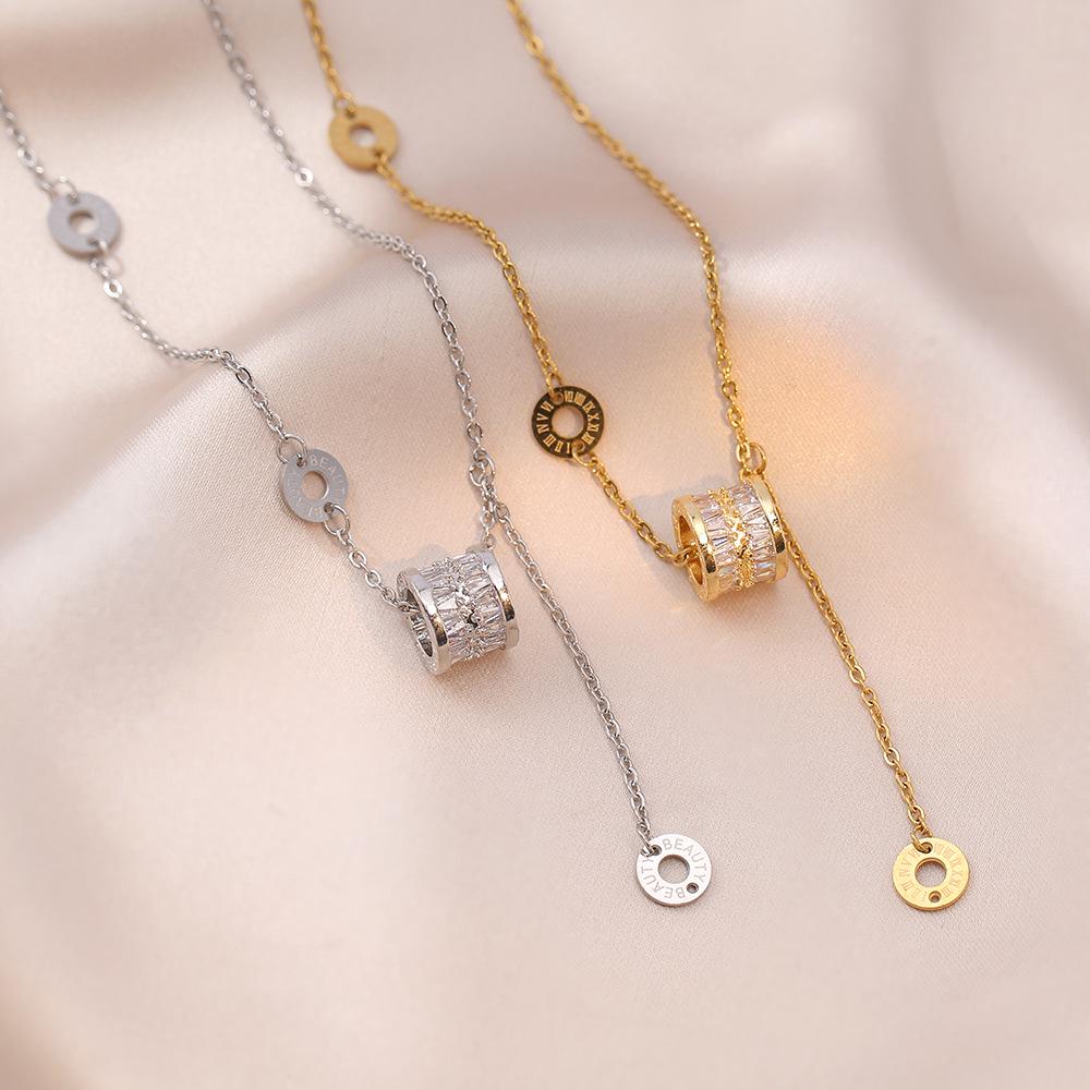 

Women s Zircon Clavicle Necklace - Japanese & Korean Style, Autumn/Winter Design