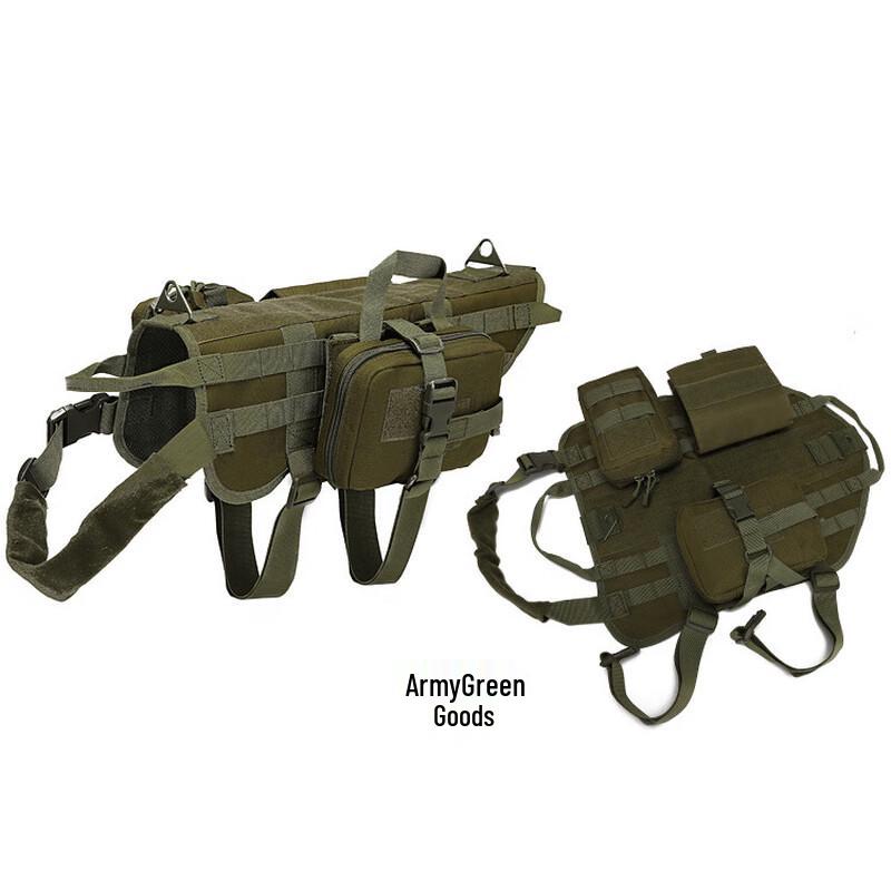 Shanshuo Medium to Large Dog Waterproof Tactical MOLLE Vest L