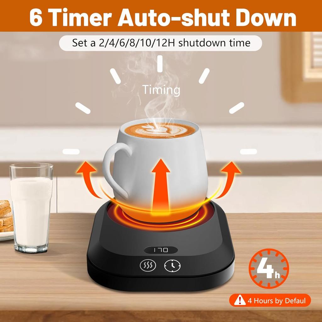 Mug Warmer,Coffee Mug Warmer for Office Use or Candle Warming,Coffee Warmer with 3 Temperature Control,Mug Warmer for Desk with Auto Shut Off,Cup