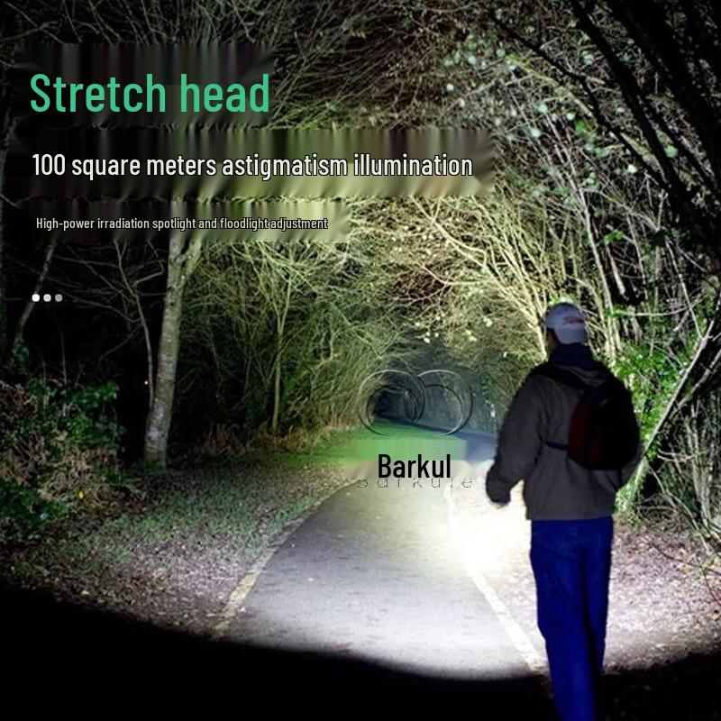 BalKule Outdoor USB Rechargeable Zoom Flashlight & Work Light