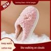 Warm Fleece-Lined Cotton Slippers: Non-Slip Thick Sole for Men & Women, Perfect for Autumn/Winter Indoor Use
