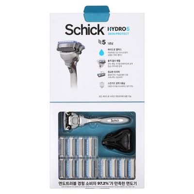 Schick Hydro5 Skin Protect Rasierapparat Spezialpaket Griff + Klinge 13p + Cover Set, Griff + Klinge 13p..., 1 Set, Koreanische Rasierklinge