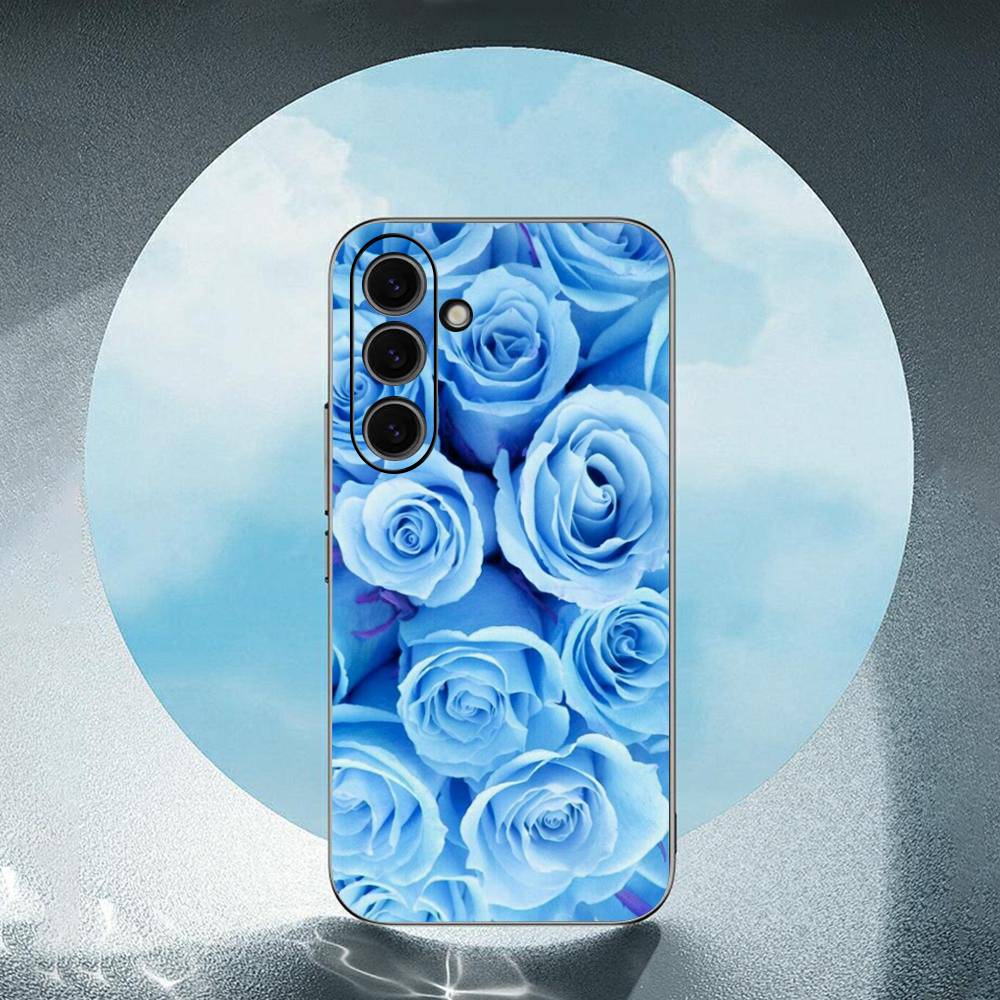 

Blue Rose Art For Samsung Galaxy S23 S24 S25 Ultra S22 Plus S21 Black Soft Case Waterproof Soft Case SamsungS20lite 5G