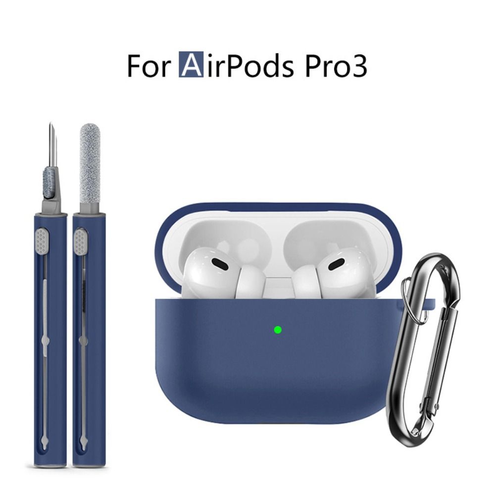 Dustproof Earbuds Cleaning Kit with lanyard Charging Box Shell Protective Case for Airpods Pro 3
