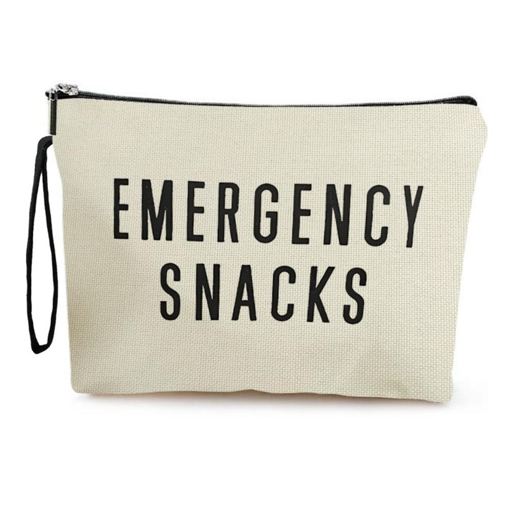 Portable Soft Travel Makeup Bags Printing Canvas Charger Storage Bag Large Capacity Multifunctional Cosmetic Bag Home