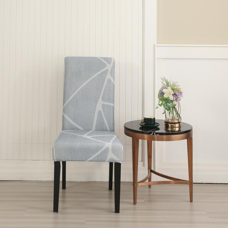 1PC Geometrischer elastischer Esszimmerstuhlbezug Stretch Sitzbezug Schonbezüge Stuhlhussen für Esszimmer Hochzeit Hotel Bankett Büro
