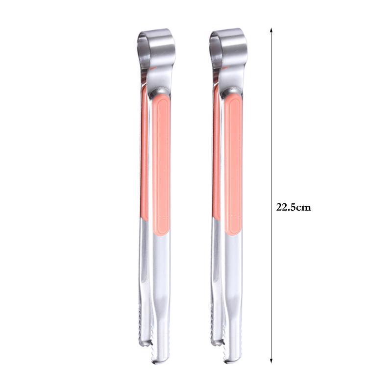 2Pcs Kitchen Tongs Barbecue Clip BBQ Grill Meat Tongs Food Clamp Small Stainless Steel Cooking Tongs Kitchen Accessories Tools