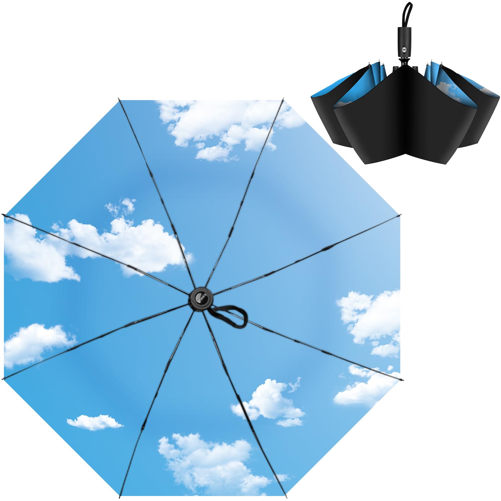 

Солнцезащитный складной зонт с автоматическим компактным дорожным зонтом премиум-класса, складной зонт от солнца и дождя, милый зонт с открытием/закрытием в одно касание, ветрозащитный,