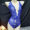 European and American Erotic Lingerie, Seductive and Alluring Lace, See-through, Hollowed-out Halter Top, Open-top, No-take One-piece, Shaping Set