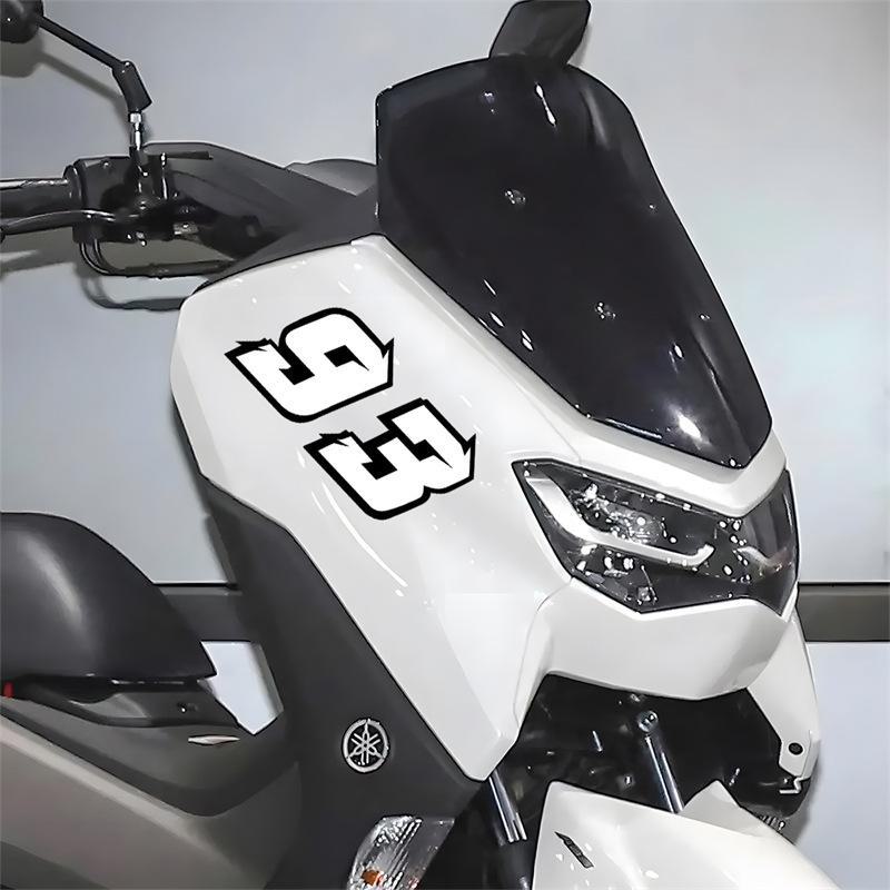 White Reflective JDM Car Stickers Waterproof DIY Decorative Cover for Motorcycle