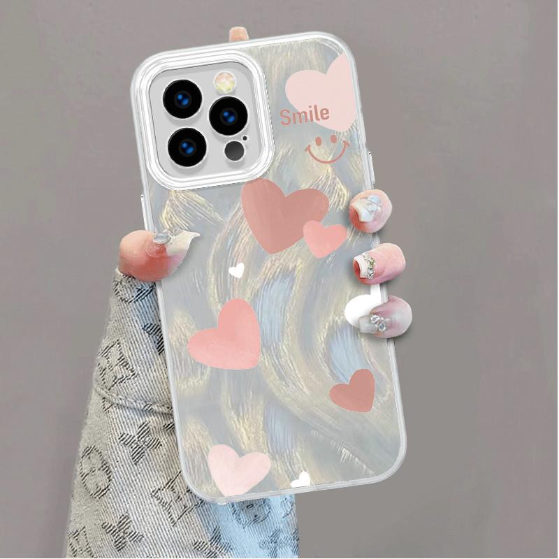 

Модернизированный блестящий серебристый чехол с милым принтом в форме сердца, защитный чехол с защитой от ударов, на всю заднюю панель для iPhone Samsung Samsung S24 Ultra
