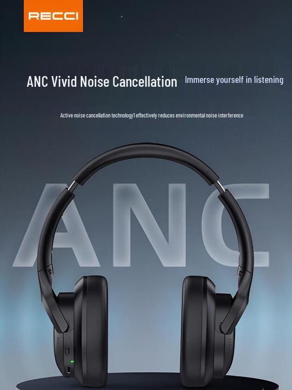 Recci REP-W59 Wireless ANC Over-Ear Headphones