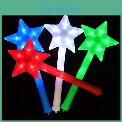 Large Colorful Star Shaped Flashing Stick Perfect For Concerts And Parties