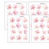 6Pcs Wall Decals, Flower Print Wall Stickers, Self-Adhesive Removable Waterproof Scratch Resistant Wall Decals for Kids Rooms And Kindergartens