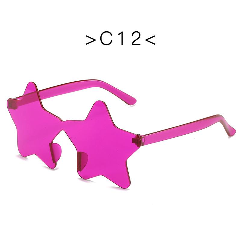 Nowe Modne Kolorowe Damskie Okulary Przeciwsłoneczne w Kształcie Gwiazd Vintage Cukierkowy Kolor Damskie Okulary Przeciwsłoneczne Zabawny Prezent na Halloween Okulary Party