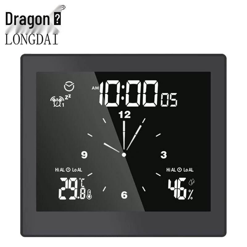 Цифровой комнатный термометр-гигрометр Longdai с часами