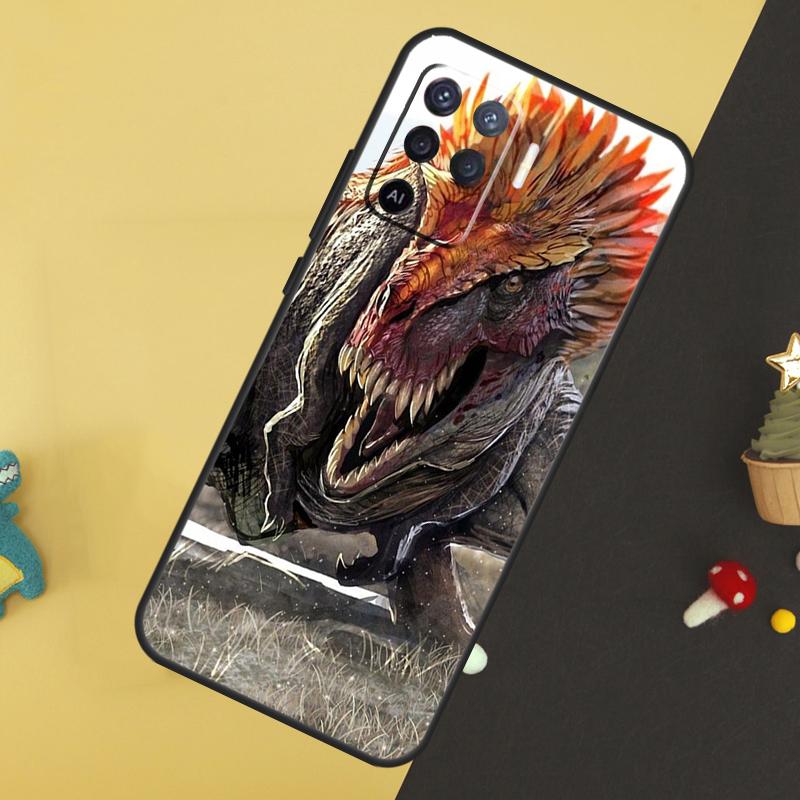 Dinosaur Case For Oppo A60 A80 A40 A15 A16 A17 A57 A94 A74 A54 A76 A96 A18 A38 A58 A78 A98 A5 A6 Pro
