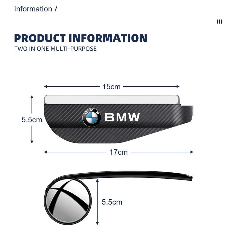2x Auto-Rückspiegel-Regenblende Visier Kleiner runder Spiegel für BMW X3 X5 M5 M3 E46 E90 E60 F10 E39 F30 E36 G30 E87 E70 E91 E30