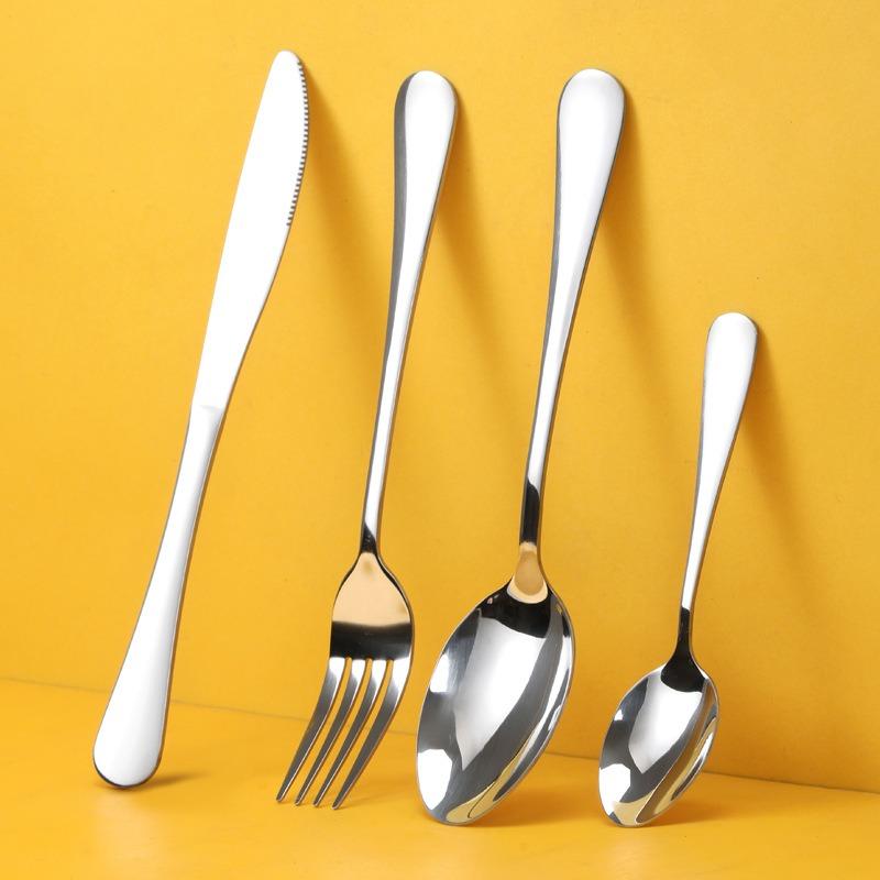 Western tableware Stainless steel knives, forks and spoons set Hotel supplies Steak knife Western food fork and spoon