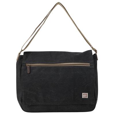 Geantă de umăr din pânză Hanpu Kobo și geantă crossbody din pânză Potrivită pentru A4 și B4 3x81 Negru [Geantă Bărbați Femei, Mărimi]