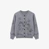 Basic House Women's Fortune Horse Jacquard Embroidered Merino Blend Cardigan