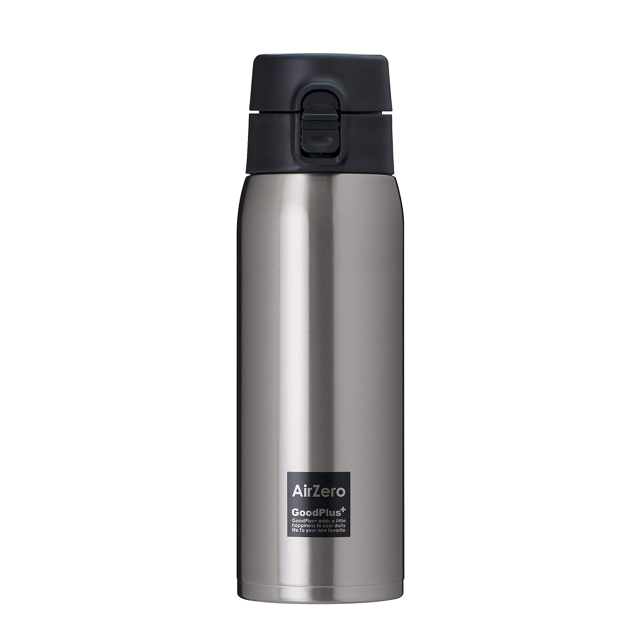 

GoodPlus+ Vacuum Insulated Stainless Steel Mug, Air Zero, 500ml, Clear Stainless Steel [Keeps drinks hot or cold] [Lightweight & Compact Design]