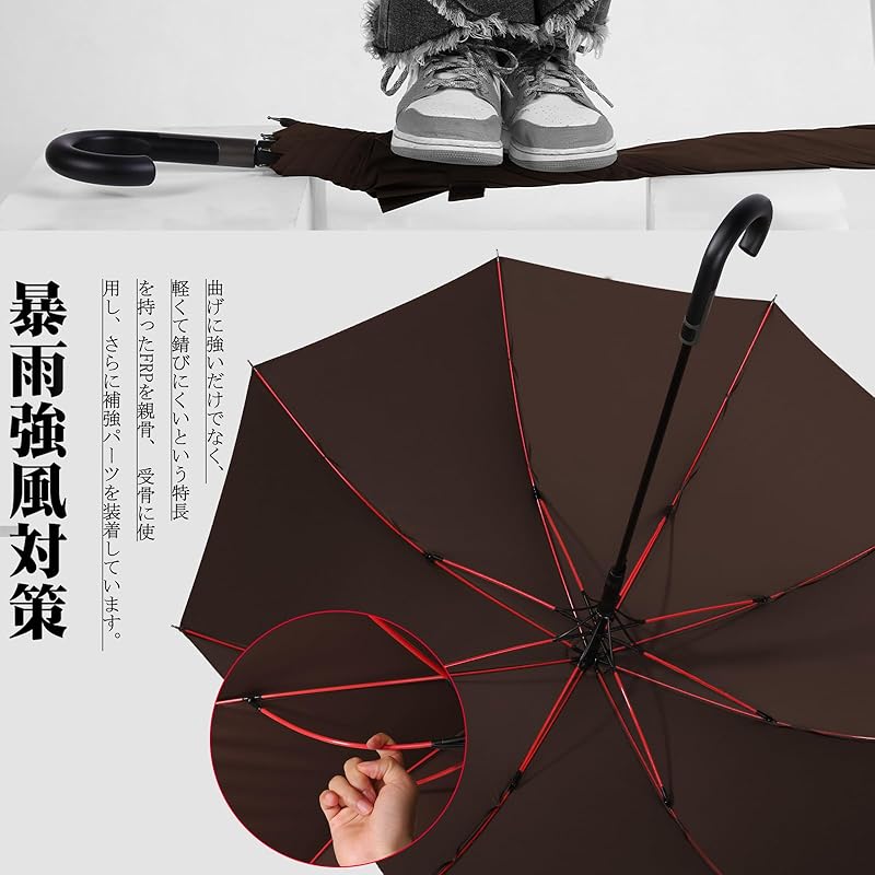 Zruier Regenschirm Herren Damen Langer Regenschirm [ultraleicht, geeignet für starken Regen und Taifuns] Super wasserabweisend Windbeständigkeit 230T hoch