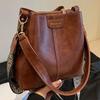 Exquisite Women's Bucket Bag, Fashiable and Avant-garde Solid Color Shoulder Bag Crossbody Bag, Retro and Niche Design, Suitab