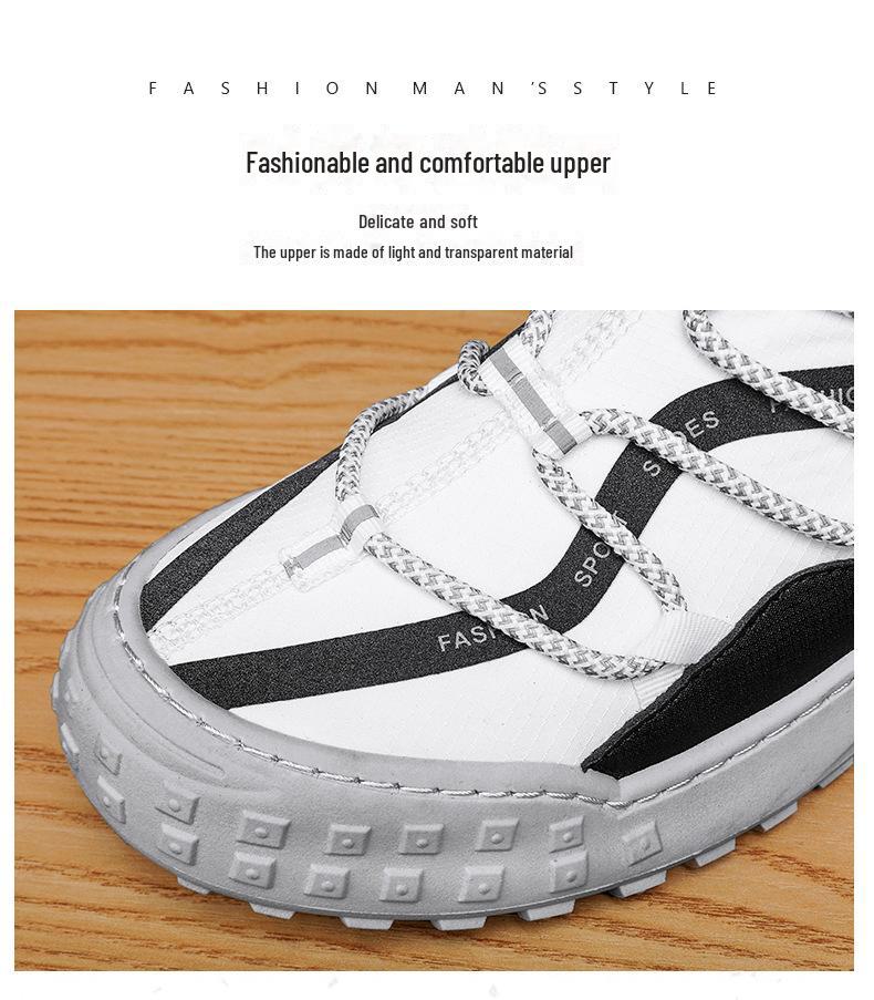 Men's Breathable Spring/Summer Slip-On Sneakers with Trendy Cross Straps