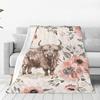 Snow Leopard Blanket with Three Wild Cats in Snowstorm Design for Cozy Living Room Decor AnimalPrintThrow Gift for Nature Lover