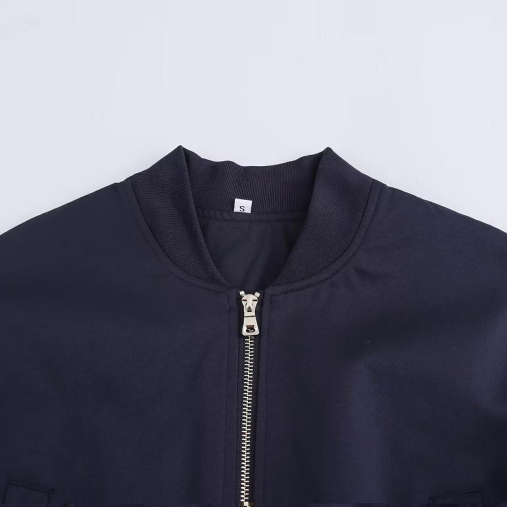 Autumn new women's clothing, European and American style French design fashionable versatile baseball jersey, short shoulder width jacket