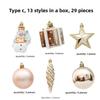29/20Pcs Star Xmas Tree Hanging Ornaments Champagne Merry Christmas Decorations  Home New Year Decor