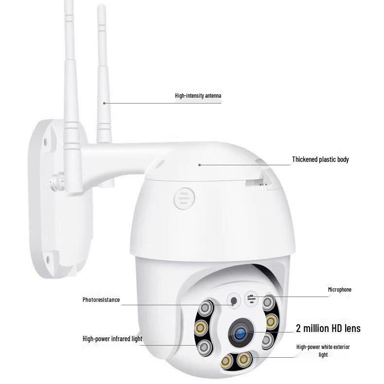 2.5" A6 Dome Home Security Camera: HD, Waterproof, Wireless WiFi Intercom