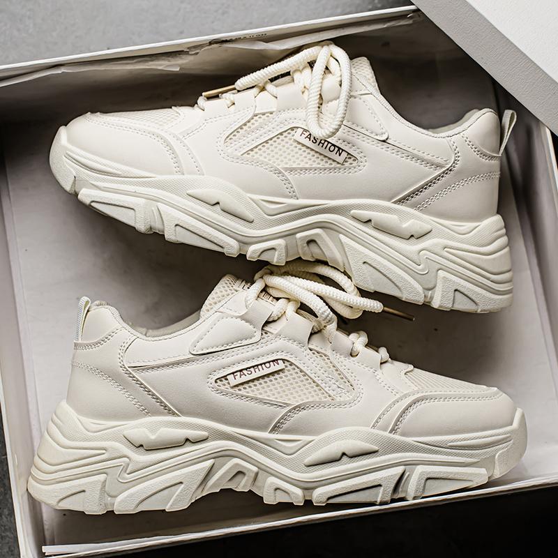 

Мужские трендовые кроссовки Clunky для активного отдыха, нескользящие, дышащие, повседневные, спортивные кроссовки, удобная рабочая обувь 44 бежевый