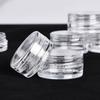 10Pcs Sample Clear Cream Jar Mini Cosmetic Bottles Containers Transparent Pot For Nail Arts Small Clear Can Tin For Balm