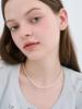 L'Ombrillant Layered Pearl Surgical Steel Chain Necklace