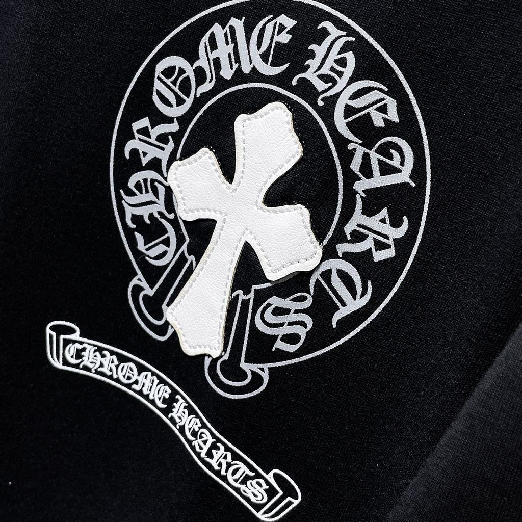 GZ-8923 CHROME HEARTS 2025 Summer New High Quality Cotton Round Neck Loose Large Size Men's and Women's T-shirt Couple T-shirt