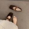 Fashion Comemore French Retro Style Ballet Single Shoes Women Square Head Soft Bottom Mary Jane Shoes Solid Color Lace Up Casual Flats