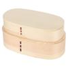 Wooden Material Japanese Bento Box With Divider Double Layer Lunch Box  For Travel