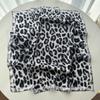 Luxury Square Scarf For Women Ladies Leopard Print Hijab Fashion Neckerchief Bandanas Soft Stain Elegant Faux Silk Scarves Shawl