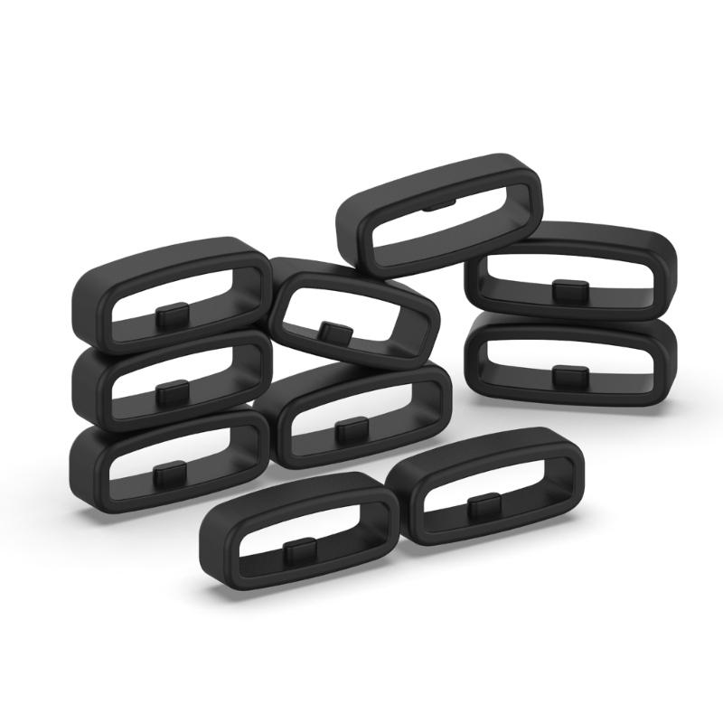 Smartwatch Strap Retainer Replacement Silicone Fastener Ring 18mm / 20mm / 22mm Wristband Keeper Holder Belt Loops 10pcs