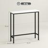 Console Table Hallway Table with Adjustable Foot Pads, Anti-Tip 75 X 24 X 76 Cm for Small Spaces Black