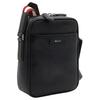Bally Logo Solid Color Zipper Closure Calfskin Shoulder Bag Men Shoulder Bag Black MAC02PVT397U901P