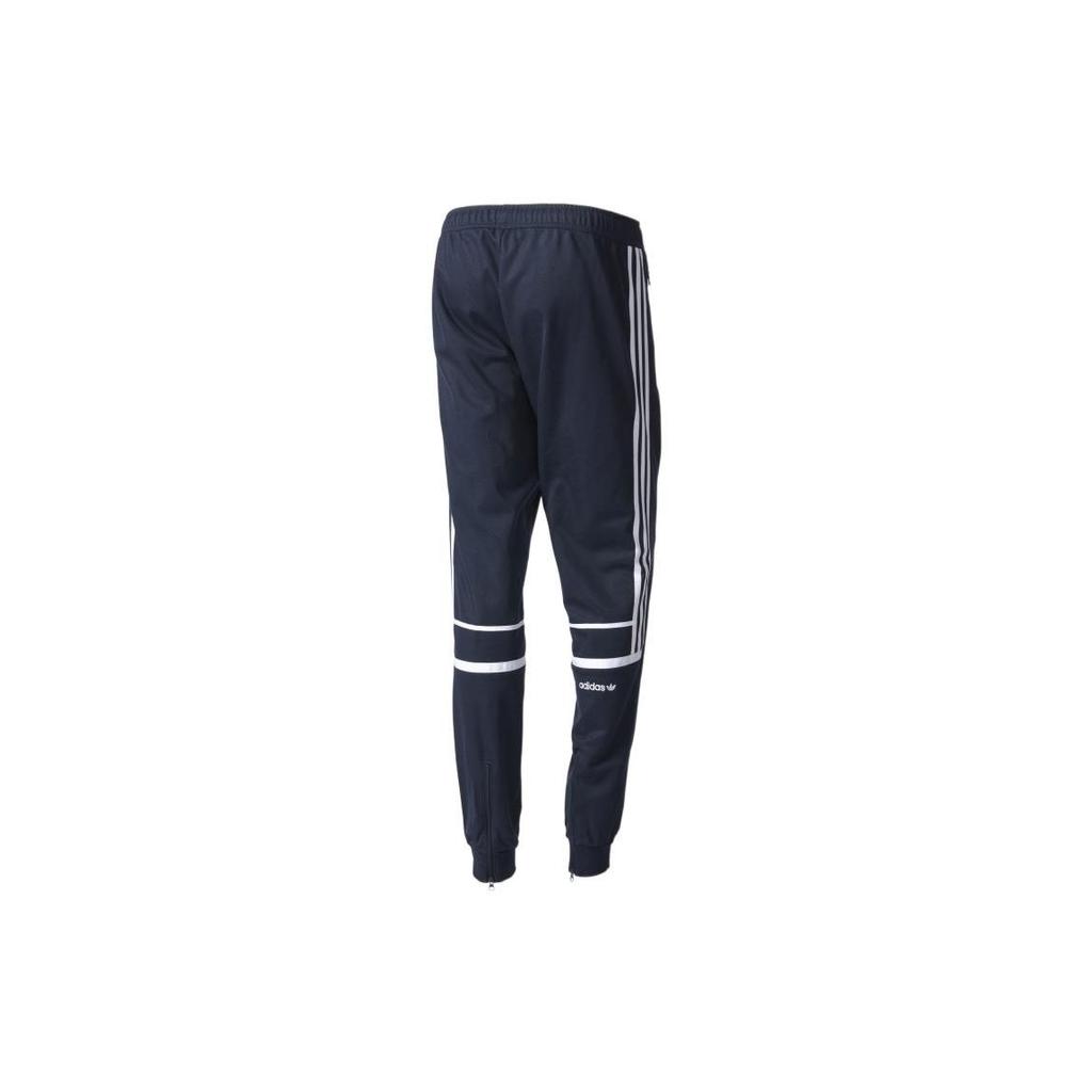 adidas Originals Three Stripes Color Block Logo Cuffed Casual Pants Men Bottoms Dark-Blue BK5928
