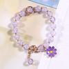 New Little Daisy Bracelet Female Student Mori Single Circle Strawberry Crystal Bracelet Girl Heart Simple Sweet Flower Bracelet
