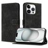 For iPhone 15 Pro Leather Case 7-Shaped Pattern Wallet Stand Shockproof Phone Cover