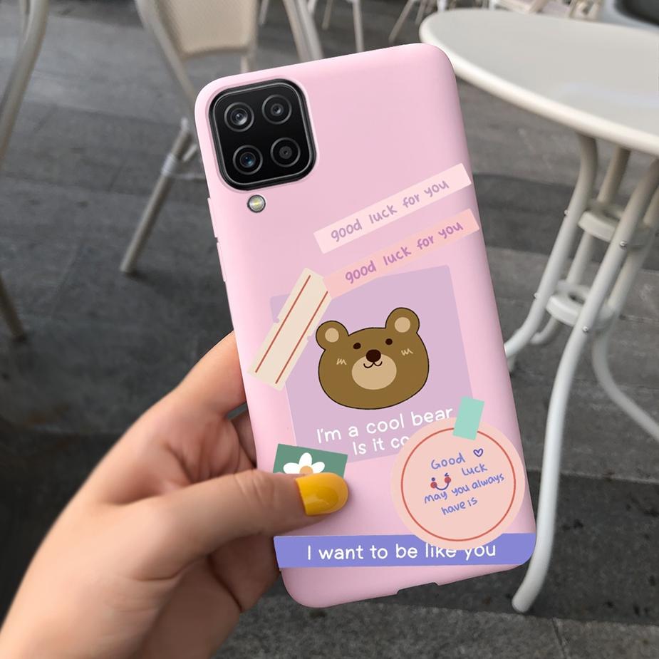 Für Samsung Galaxy A12 Hülle M12 F12 Cue Süßigkeiten Bemalte Abdeckung Weiche Silikon Handyhülle Für Samsung A12 M 12 GalaxyA12 Coque Bumper